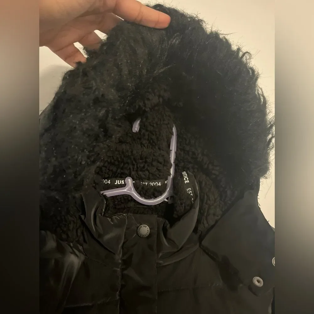 Justice girl puffer jacket Sz Small (7/8)